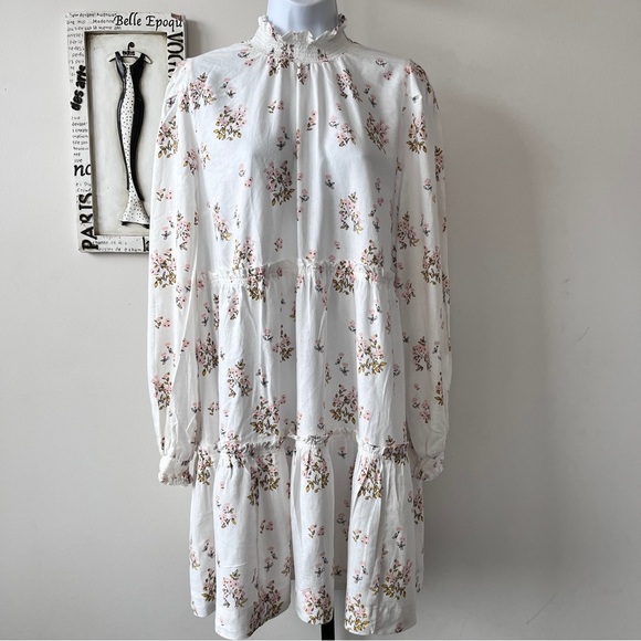 Free People Dresses & Skirts - NWT Free People Womens Petit Fours Ivory Floral Mini Dress Size XL